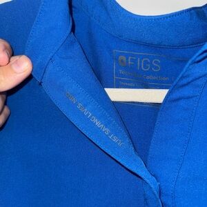 Figs Royal Blue Rafaela Scrub Top